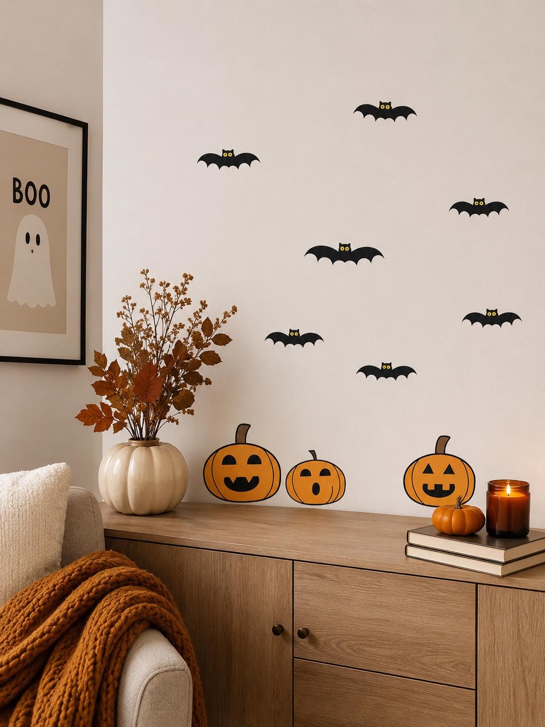 Pumpkin decal detail