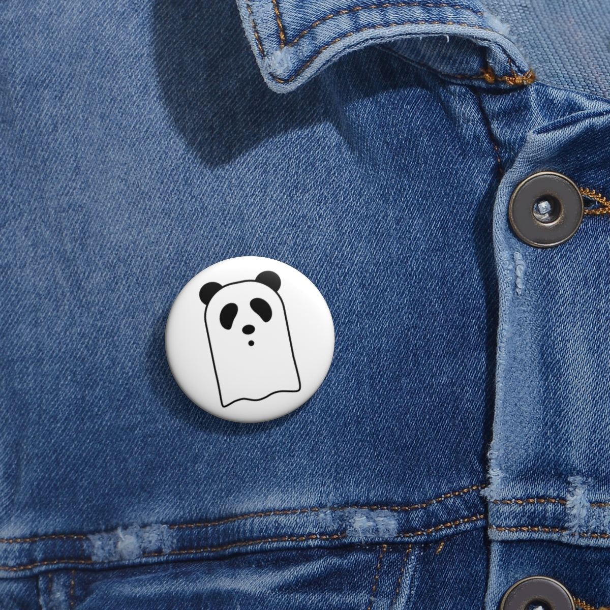 Ghost panda pin detail