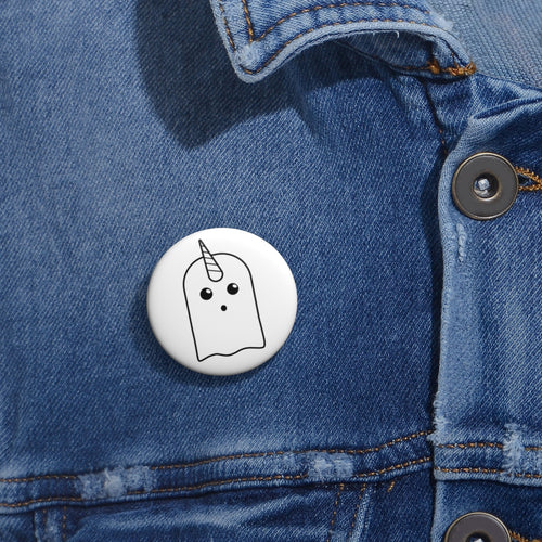 Ghost unicorn pin detail