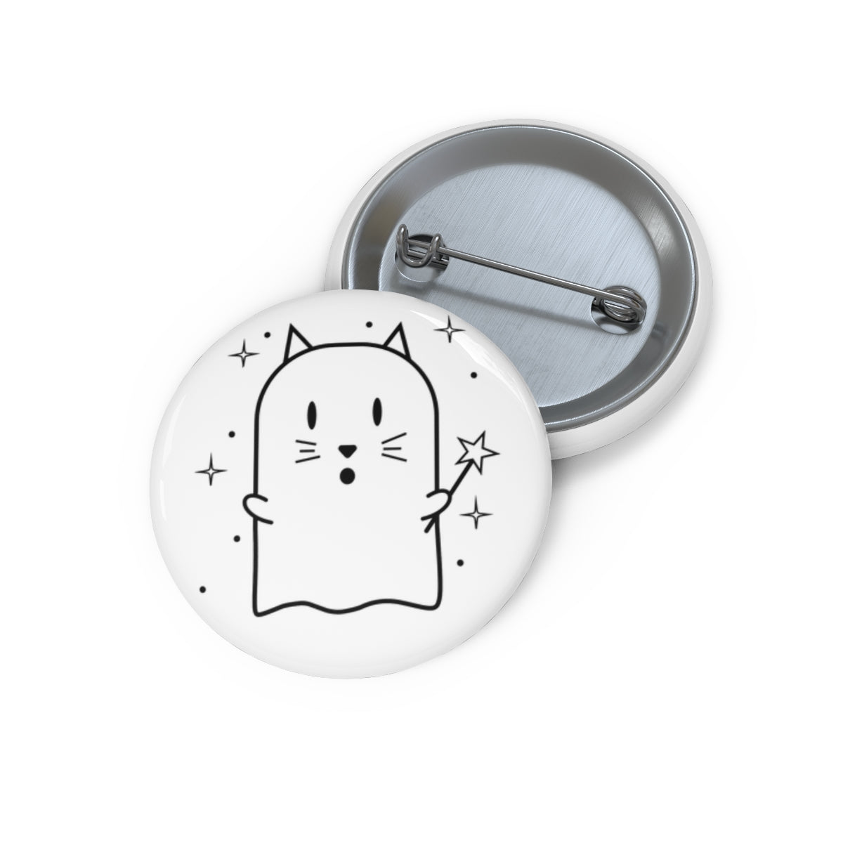 Magical Ghost Cat pin
