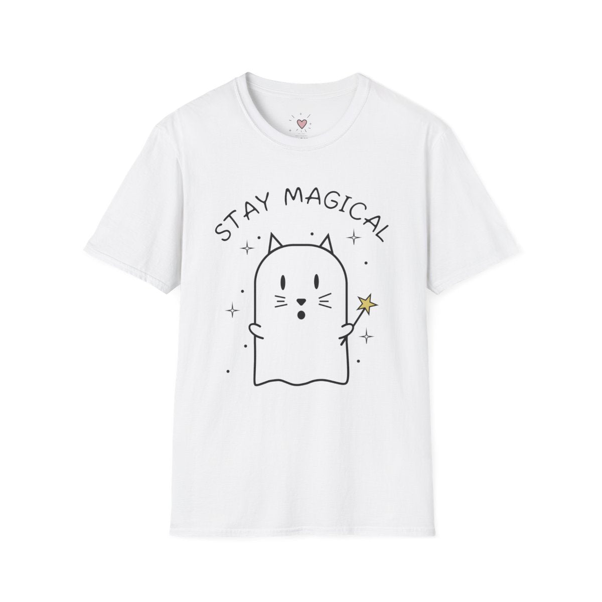 Stay Magical Cat tee detail