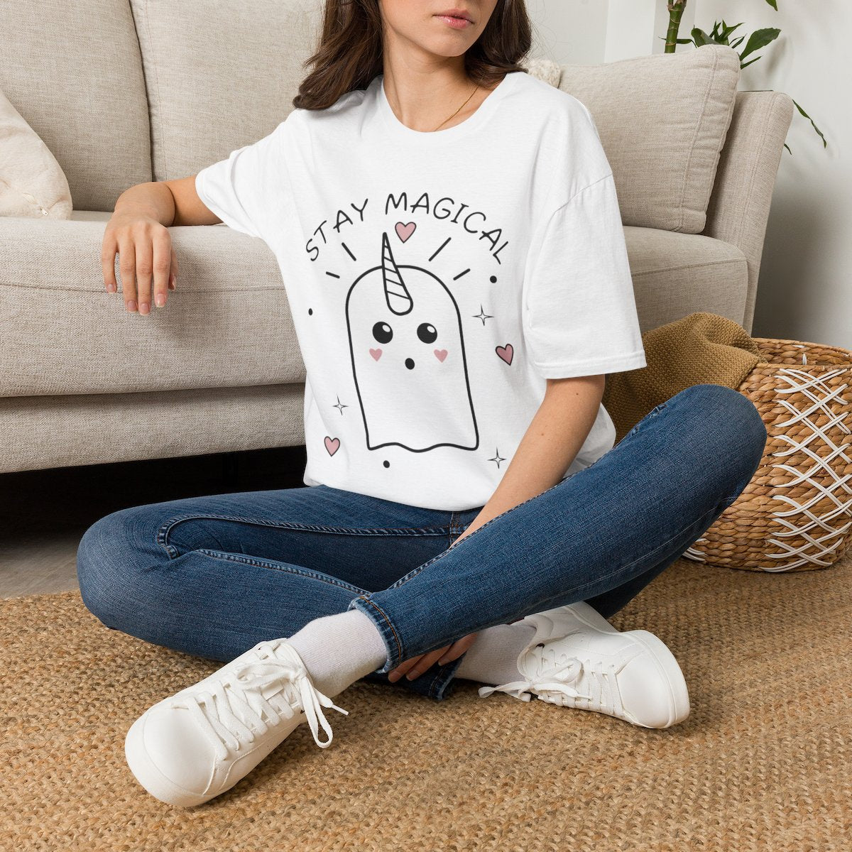 Unicorn ghost tee lifestyle
